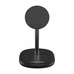 Зарядний пристрій Canyon wireless charger WCS-205 15W Qi2 2in1 w/o adapter Black (CNS-WCS205BW/A) - мініатюра 7
