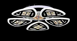 Люстра стельова LED Splendid Ray LK29023A/5+1, 172W, хром, білий, сучасний стиль з пультом, димер