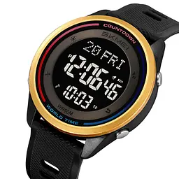Чоловічий наручний годинник 2348BKGD Black-Gold Skmei acs0029989 - мініатюра 3
