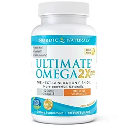 Жирні кислоти Ultimate Omega 2X with Vitamin D3, 60 міні капсул Nordic Naturals fit0019278