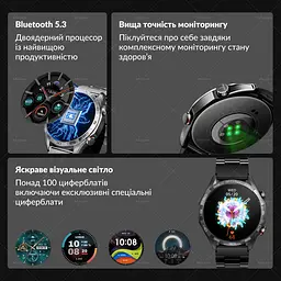 Смарт-годинник Smart watch Haylou Solar 5 з функцією голосового виклику, дзвінки по Bluetooth HD-дисплей моніторинг здоров'я та AMOLED-дисплеєм 1.43" Silver - мініатюра 4