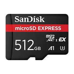 Карта пам'яті SanDisk 512GB microSDXC class 10 UHS-I U3 A1 Express (SDSQXFN-512G-GN4NN)