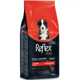 Сухий корм для цуценят Reflex Plus середніх та великих порід від 2 до 24 місяців з ягням 12 кг - мініатюра 2