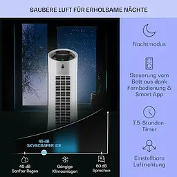 Мобільний кондиціонер-вентилятор Klarstein Skyscraper Ice Smart 4-в-1 (10040207) - мініатюра 4