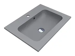Умивальник Miraggio Della 600 mirastone gray 0000988, Сірий - мініатюра 3
