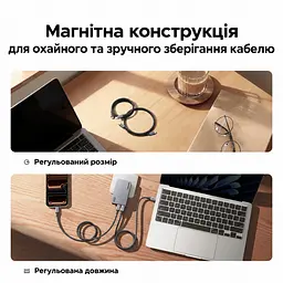 Кабель UGREEN L537 USB-C - USB-C PD 240 Вт 0,5 м сірий (85529) - мініатюра 8