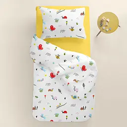 Дитяча постільна білизна в ліжечко BEES CS2, червоний (BeesRed_99Summer110x160_140) - мініатюра 2