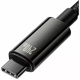 Кабель Baseus Tungsten Gold Fast Charging Cable Type-C to Type-C 240W 2m CAWJ040101 Black - мініатюра 4