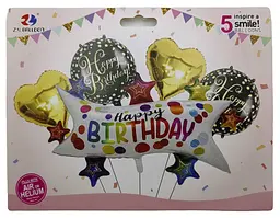Набір фольгованих кульок Happy Birthday 1212-49