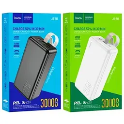 Зовнішній акумулятор Hoco Bank J87B Tacker PD 20W + QC3.0 30000mAh чорний 6931474779151 - мініатюра 2