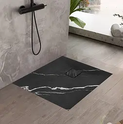 Душовий піддон Rea Magnum 90x90 carrara black REA-K7008, Мармур - мініатюра 5