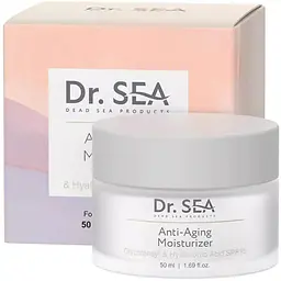 Зволожувальний Anti-Aging крем для обличчя Dr. Sea з комплексом Glycotensyl і гіалуронаном SPF15, 50 мл (20714)