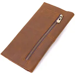 Тонкий чоловічий гаманець з натуральної вінтажної шкіри 21296 Vintage коричневий - мініатюра 2