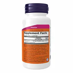 Вітаміни Now Foods Methyl B-12 10000 мкг 60 пастилок - мініатюра 2