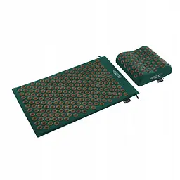 Килимок акупунктурний 4FIZJO Eco Mat XL Аплікатор Кузнєцова з подушкою 72 x 42 см 4FJ0382 Navy Green/Gold (P-5907739315076)