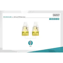 Патч-корд 15м, CAT 6a S-FTP, AWG 26/7, Cu, LSZH, grey Digitus (DK-1644-A-150) - мініатюра 3