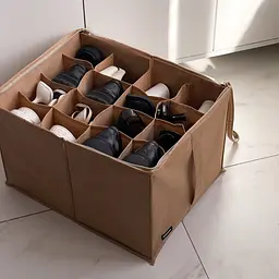 Органайзер-коробка ORGANIZE для взуття на 8 пар до 44 розміру 43*35*29 см (бежевий) - мініатюра 2