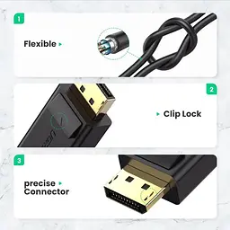 Конвертер Ugreen DisplayPort to HDMI 4K 60Hz 25 см Black (MM137) - мініатюра 5