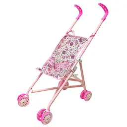 Дитяча колясочка для ляльок Звірята Bambi 9302 W-18 прогулянкова, складна