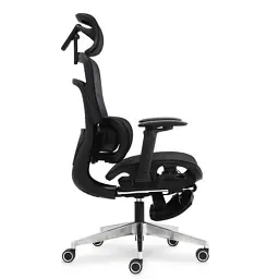 Офісне крісло Mealux M10 Air Massage (з масажним ефектом) Black (HF-M10 M/BB) - мініатюра 5