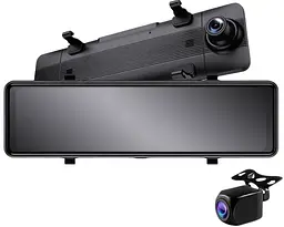 Дзеркало відеореєстратор DVR C109 10.26" 2k (2 камери) Wi-Fi Bluetooth AUX Android Auto CarPlay - мініатюра 2