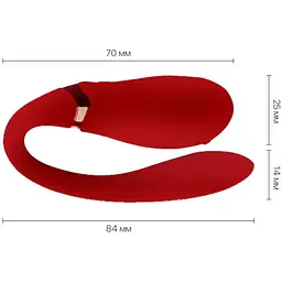 Смартвібратор для пар Zalo - Fanfan Bright Red - мініатюра 3