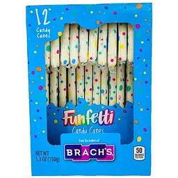 Льодяники Brach's Funfetti Candy Canes 12 Pieces 150g