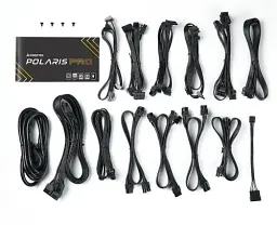 Блок живлення 1300 Вт, Chieftec Polaris Pro, Black, модульний, 80+ Platinum, Active PFC, 135 мм FDP, 4xMolex / 12xSATA / 1x16-pin / 6x6+2-pin / 1x20+4-pin / 2x4+4-pin, захист AFC/OCP/OPP/OTP/OVP/SCP/SIP/UVP, ATX 12V 3.0 (PPX-1300FC-A3) - мініатюра 5
