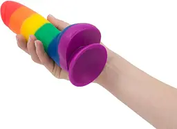 Райдужний фалоімітатор Addiction - JUSTIN - 8" - RAINBOW, 20,3 см, силікон - мініатюра 5