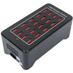Зарядна станція ILEPO багатопортова на 20 USB портів 100 Вт / мережевий мультизарядний пристрій (19013) - мініатюра 3