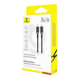 Кабель Baseus Dura Series Cable Type-C to Lightning 20W 1m P10377800U01-00 Black-Gold - мініатюра 3