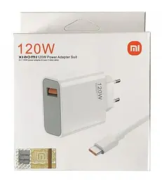 Комплект зарядний Xiaomi MDX-135-EF 120w HC з кабелем USB to Type-C - мініатюра 2