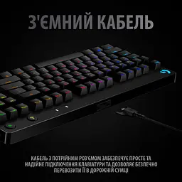 Клавіатура Logitech G PRO Mechanical Gaming USB UA Black (920-009392) - мініатюра 6
