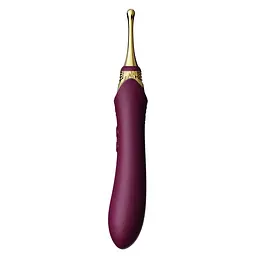 Мультифункціональний вібратор Zalo - Bess 2 Velvet Purple, 4 насадки, підігрів - мініатюра 9