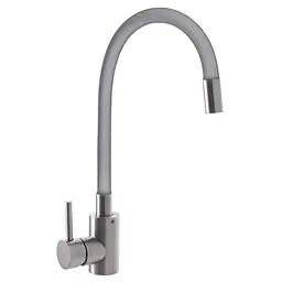 Змішувач для кухні Mixxus SUS 011 із силіконовим виливом gray SS2799 Нержавіюча сталь