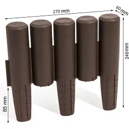 Палісад Prosperplast Palisada трубчатий 2.7 м коричневий (IPAL5-R222) - мініатюра 4