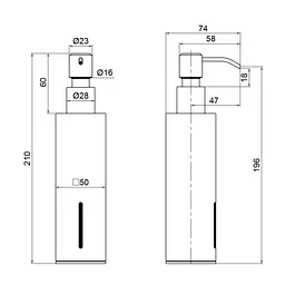 Дозатор для рідкого мила Qtap Liberty BLM 1152-2 - мініатюра 4
