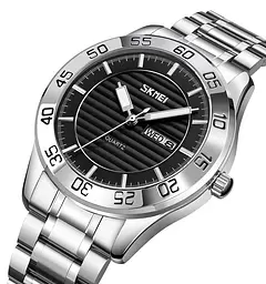 Наручний годинник Skmei 9293 Silver Black, 9293SIBK (18377) - мініатюра 2