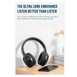Bluetooth Стерео Гарнітура XO BE35 Чорний - мініатюра 3