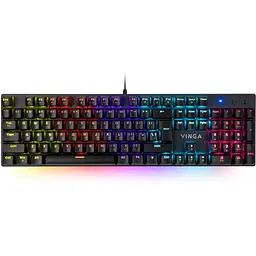 Клавіатура Vinga KBGM-100 LED Blue Switch USB Black (KBGM-100 Black)