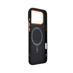 Чохол ArmorStandart LikeCarbon2 SE MagCase для Apple iPhone 17 Pro Max Kevlar Black Orange - мініатюра 4