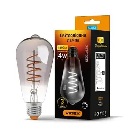Лампочка Videx Filament ST64FGD 4W E27 2100K 220V (VL-ST64FGD-04272) - мініатюра 2