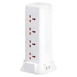 Мережевий фільтр-подовжувач TOWER 12 розеток LED-лампа 3USB + 1PD 2,8 метра Yiwu HP-5-9MF - мініатюра 7