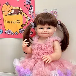 Реалістична Кукла Реборн 55 см повністю силіконова Doll Reborn Baby К0100612 - мініатюра 6