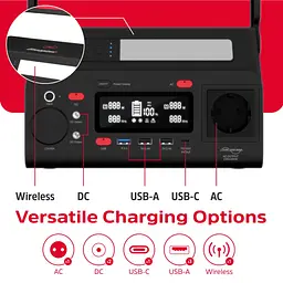 Зарядна станція Energizer 300Вт (293Вт/г) DC, Li-ion, MPPT, QI-10W, USB-C PD 60Вт, ліхтар (PPS300W2) - мініатюра 7