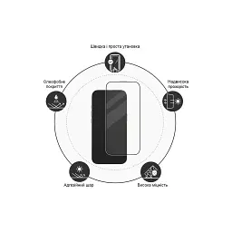 Скло захисне Drobak Apple iPhone 16e Black Frame A+ (383876) - мініатюра 4