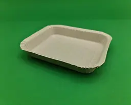 Лоток паперовий одноразовий, білий 115×140 мм, прямокутна, ламінована, 100 штук, для фасування, подачі - мініатюра 3