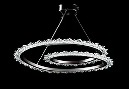 Люстра стельова LED Splendid Ray L144/1, 50W, хром/сірий, сучасний стиль, регульована висота - мініатюра 2