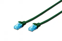 Патч-корд 1 м, UTP, зелений, 2E, Cat.5e, Cu, LSZH (2E-PC5ECU-1LSZH-GRN)
