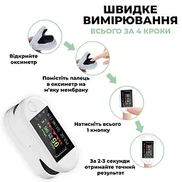 Пульсоксиметр на палець для вимірювання сатурації H8 (h8-12201) - мініатюра 6